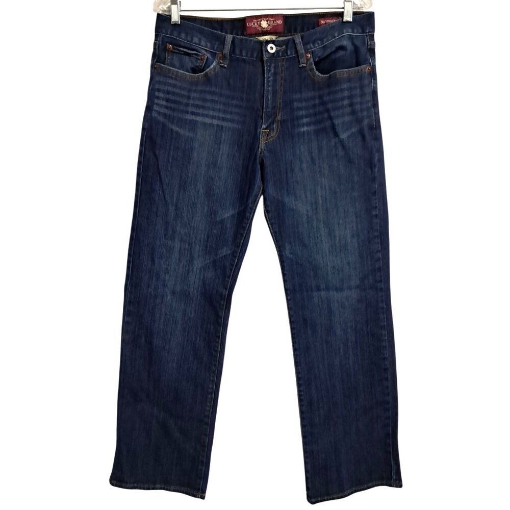 Lucky Brand 361 Jeans Mens Size 32 x 30 Vintage Straight Dark Wash Cotton Denim